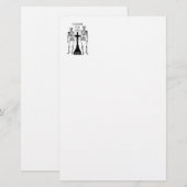 Zwei Skelette in Liebe Briefpapier (Vorne/Hinten)