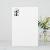 Zwei Skelette in Liebe Briefpapier (Stehend Vorderseite)