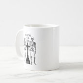 Zwei Skelette in Liebe Kaffeetasse (Vorderseite Links)