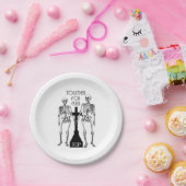 Zwei Skelette in Liebe Pappteller (Party)