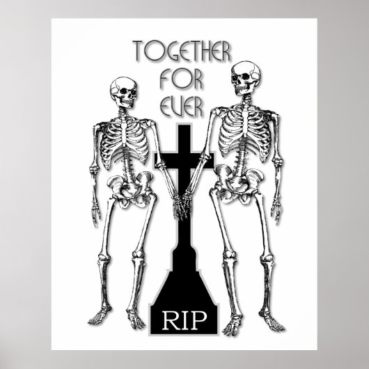 Zwei Skelette in Liebe Poster (Vorne)