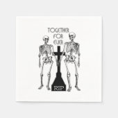 Zwei Skelette in Liebe Serviette (Vorderseite)