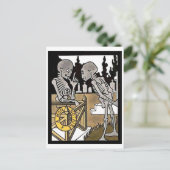 Zwei Skelette Postkarte (Stehend Vorderseite)