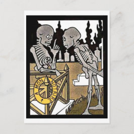 Zwei Skelette Postkarte