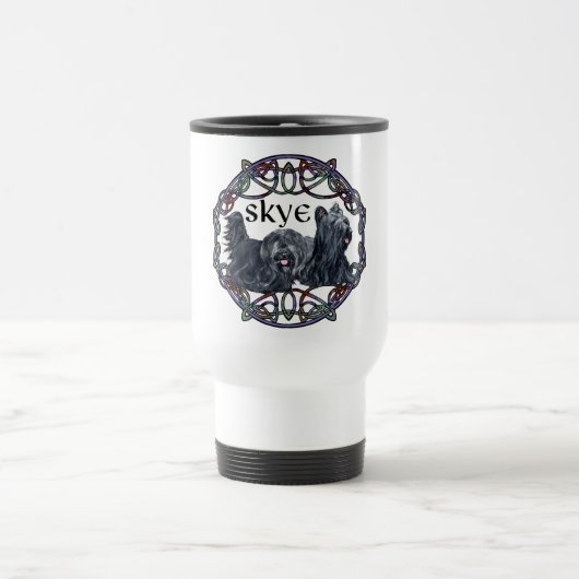Zwei Skye Terrier Celtic Travel Mug Reisebecher (Mittel)