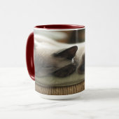 Zwei Sleepy Siamese Tasse (Vorderseite Links)