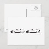 Zwei SLKs Postkarte (Vorne/Hinten)