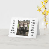 ZWEI SMART "A's" MACHEN FUN SISTER'S AGE DONKEY ST Karte (Gelbe Blume)