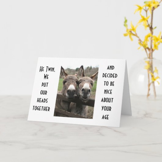 ZWEI SMART "A's" MACHEN FUN *ZWEI ZWEI ZAHLZEITDON Karte (Gelbe Blume)