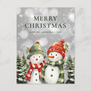 Zwei Snowmen Frohe Weihnachten