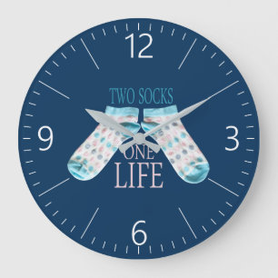 Zwei Socken Große Wanduhr