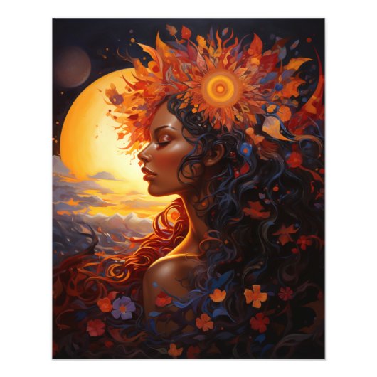 Zwei Sonnen im Sonnenuntergang Fotodruck (Vorne)