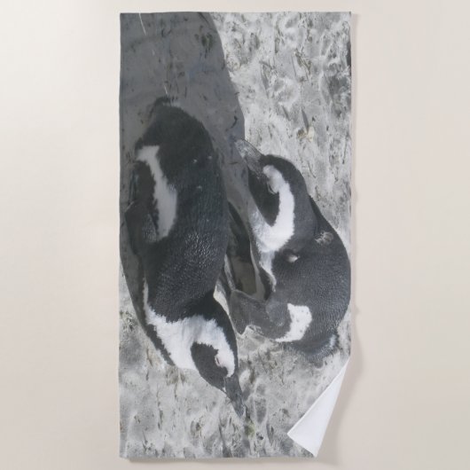 Zwei Sonnenbäder Penguins Beach Handtuch (Vorderseite)