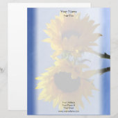 Zwei Sonnenblume-Briefkopf Briefkopf (Vorne/Hinten)