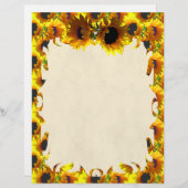 Zwei Sonnenblumen Flammenbriefe (Vorne/Hinten)