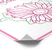 Zwei Sonnenblumen-Konturen, Poster (Ecke)