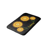 Zwei Sonnenblumen-Pflanze Thunder_Cove Badematte (Schrägansicht)