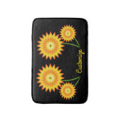 Zwei Sonnenblumen-Pflanze Thunder_Cove Badematte (Vorderseite Vertikal)