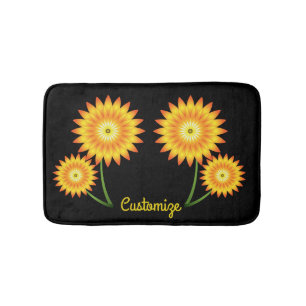 Zwei Sonnenblumen-Pflanze Thunder_Cove Badematte