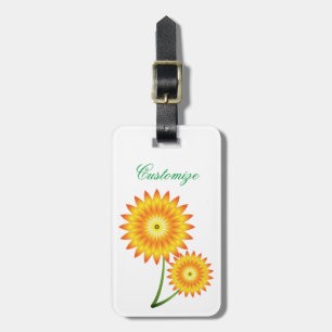 Zwei Sonnenblumen-Pflanze Thunder_Cove Gepäckanhänger