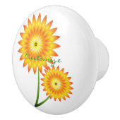 Zwei Sonnenblumen-Pflanze Thunder_Cove Keramikknauf (Rechts)