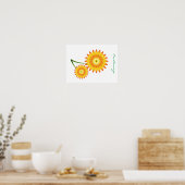 Zwei Sonnenblumen-Pflanze Thunder_Cove Poster (Küche)