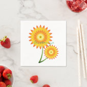 Zwei Sonnenblumen-Pflanze Thunder_Cove Serviette (Beispiel)