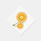 Zwei Sonnenblumen-Pflanze Thunder_Cove Serviette (Ecke)