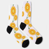 Zwei Sonnenblumen-Pflanze Thunder_Cove Socken (Rechts)