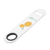 Zwei Sonnenblumen-Pflanze Thunder_Cove Speed Flaschenöffner (Vorderseite Schrägansicht)