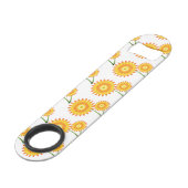 Zwei Sonnenblumen-Pflanze Thunder_Cove Speed Flaschenöffner (Rückseite Schrägansicht)