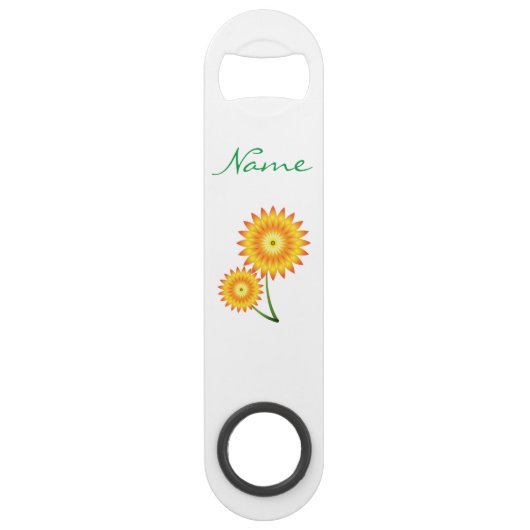 Zwei Sonnenblumen-Pflanze Thunder_Cove Speed Flaschenöffner (Vorderseite)