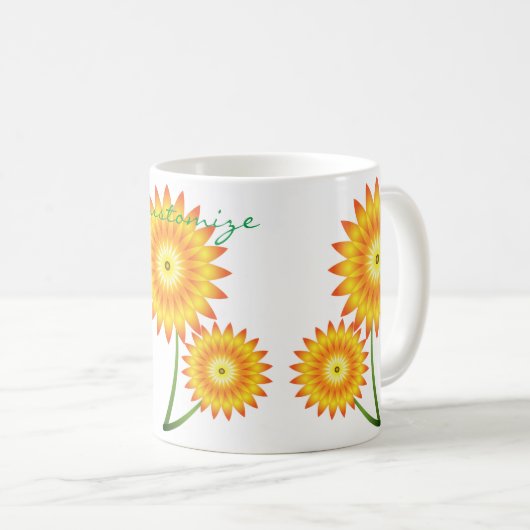Zwei Sonnenblumen Thunder_Cove Kaffeetasse (VorderseiteRechts)