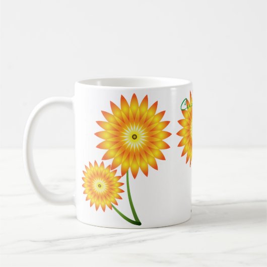 Zwei Sonnenblumen Thunder_Cove Kaffeetasse (Links)