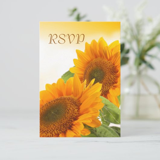 Zwei Sonnenblumen UAWG Einladung (Stehend Vorderseite)