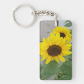 Zwei Sonnenblumenkerne Schlüsselanhänger (Vorderseite)