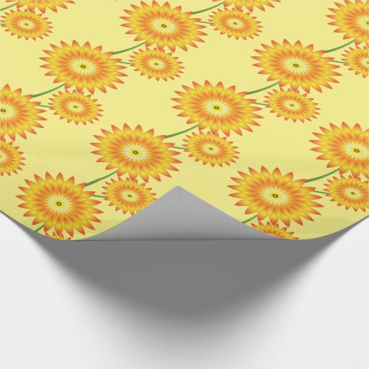 Zwei Sonnenblumenmuster Thunder_Cove Geschenkpapier (Ecke)