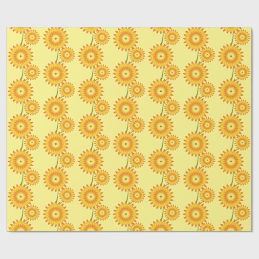 Zwei Sonnenblumenmuster Thunder_Cove Geschenkpapier (Flach)