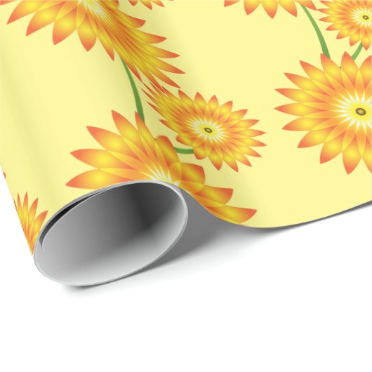Zwei Sonnenblumenmuster Thunder_Cove Geschenkpapier (Rolleneckpunkt)