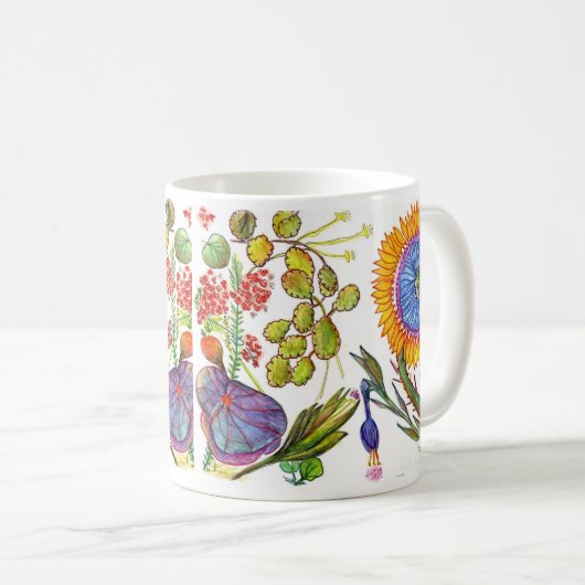 ZWEI SONNIGE BLUMEN 2 KAFFEETASSE (VorderseiteRechts)