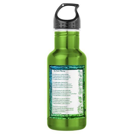 Zwei Soule durchlaufen Wasserflasche (Vorderseite)