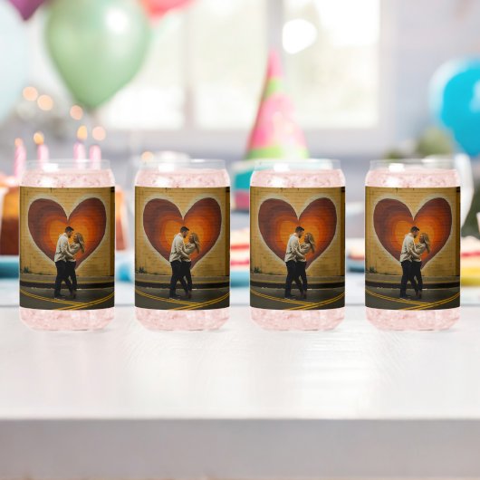 Zwei Soule, ein Herz" Personalisierte Hochzeitsbri Dosenglas (Insitu (Geburtstag))