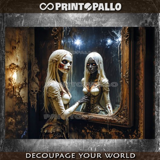 Zwei Soule, ein Spiegel. Bist du meine Schwester? Seidenpapier