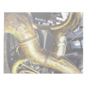 Zwei Sousaphone und Trommeln Notizblock (Vorderseite)