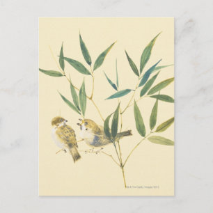 Zwei Sparrow Postkarte