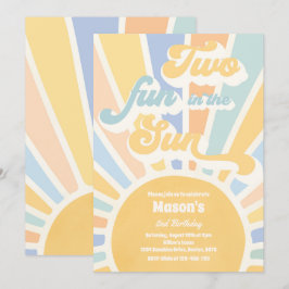 Zwei Spaß in der Sonne Sonnenschein 2. Geburtstag Einladung