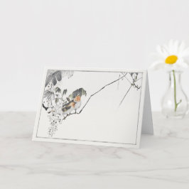 Zwei Spatzen auf einem Zweig Karte