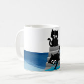 Zwei spielerische Katzen Kaffeetasse (Vorderseite Links)