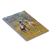 Zwei spielerische Pinto Paint Horses Equine Art De Notizblock (Rechte Seite)