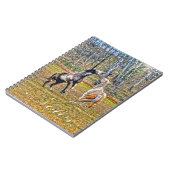 Zwei spielerische Pinto Paint Horses Equine Art De Notizblock (Linke Seite)